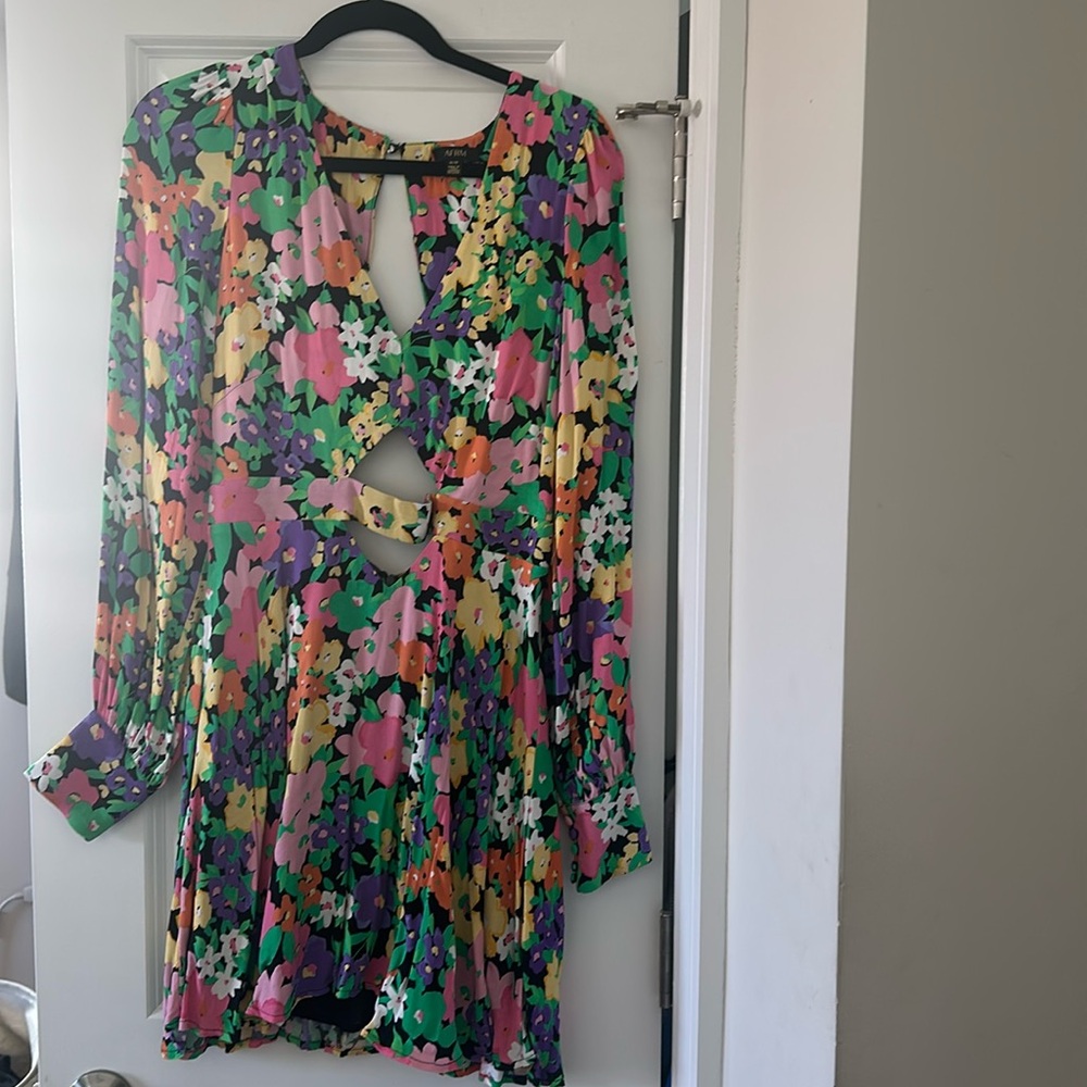 AFRM Merino Dress in Neon Garden